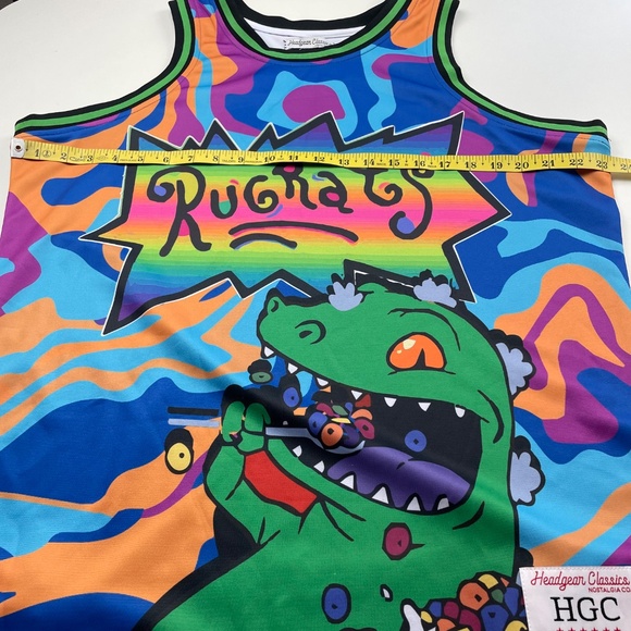 Headgear Classics Mens Nickelodeon Rugrats Reptar Cereal Baskeball Jersey XL - Picture 7 of 9